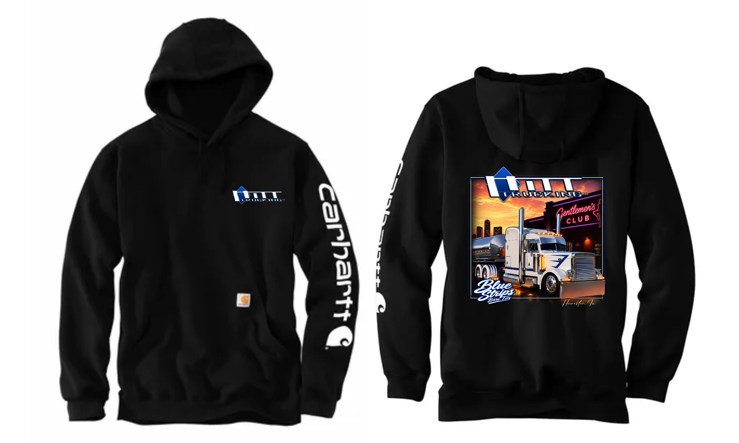 Blue Strips Carhartt® Midweight Hooded Logo Sweatshirt