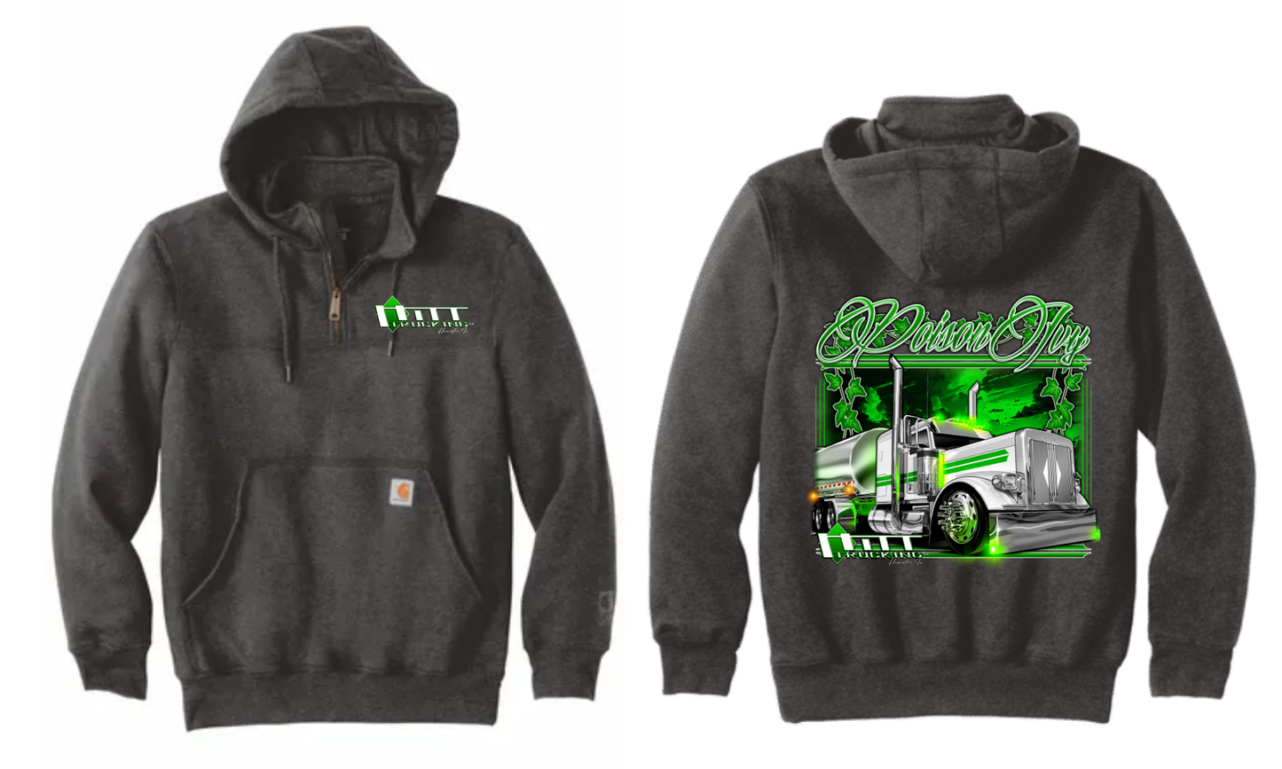Poison Ivy Carhartt® Rain Defender® Heavyweight Hooded Zip Mock Sweatshirt