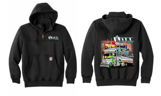 3 Hitt Trucks Carhartt® Rain Defender® Heavyweight Hooded Zip Mock Sweatshirt