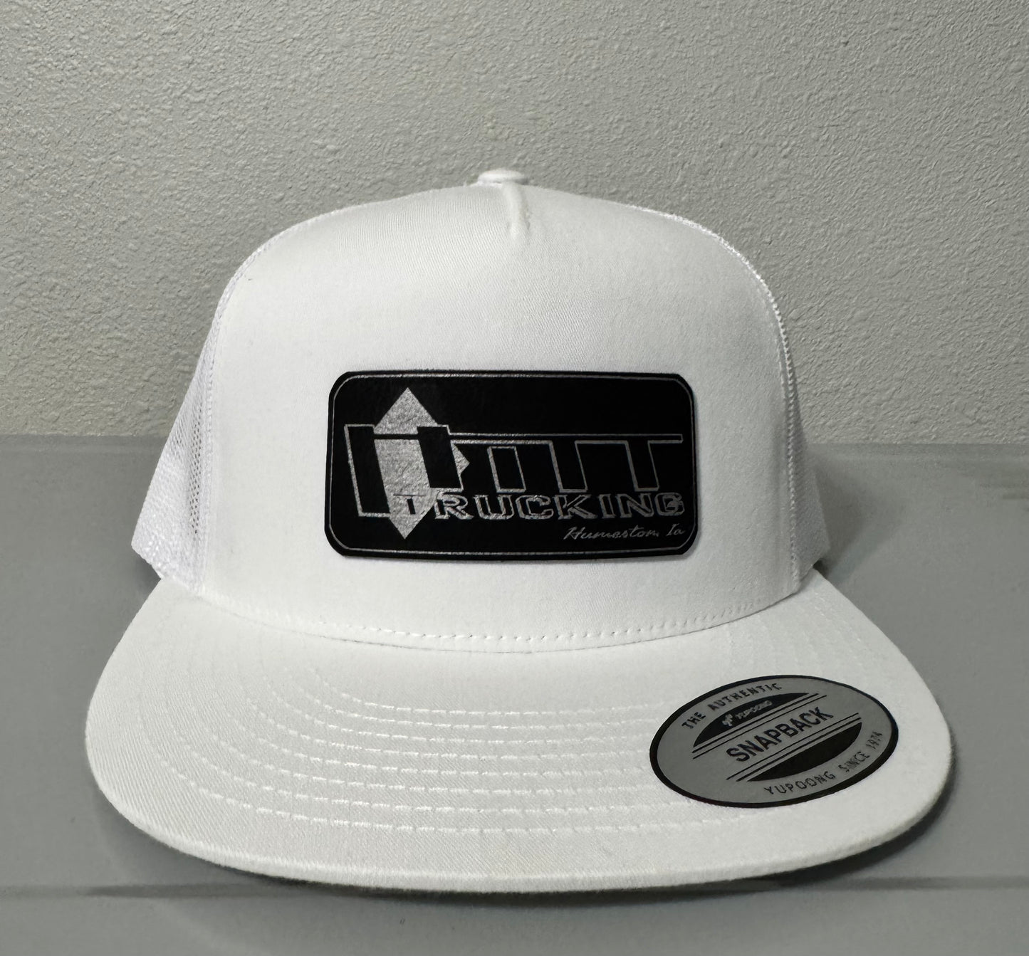 Hitt Trucking Hat - Black Leather Patch