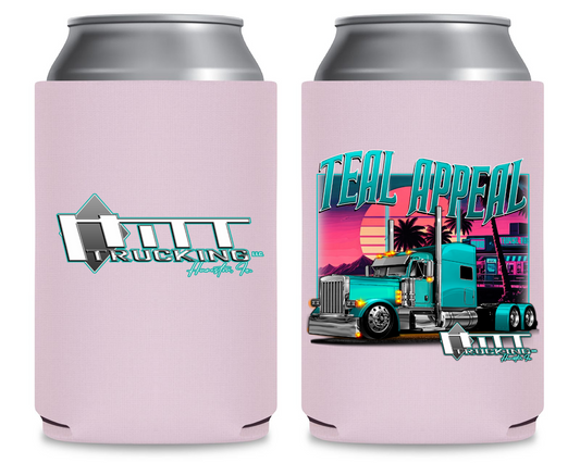 Teal Appeal - Pink Can Cooler