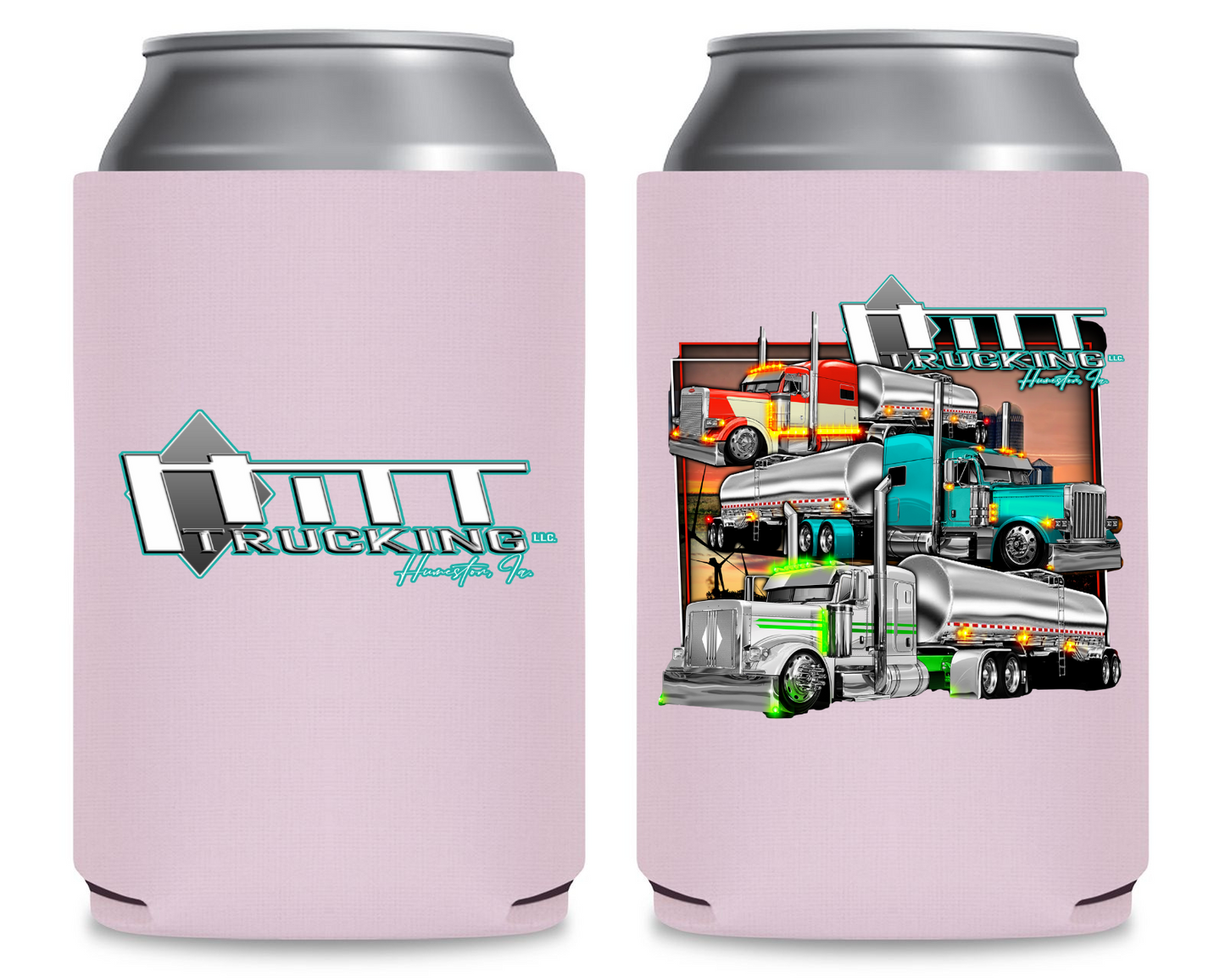 Three Hitt Trucks - Pink Can Cooler