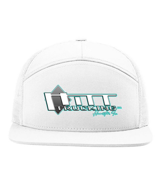 Hitt Trucking 7-Panel Richardson Hat- Teal Logo
