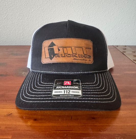 Hitt Trucking 5 Panel- Richardson 112 Hat - Leather Patch