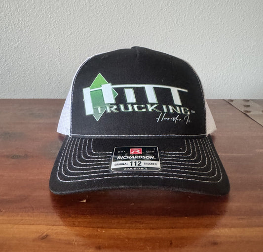 Hitt Trucking 5 Panel- Richardson 112 Hat - Green Logo